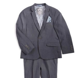 Appaman Fine Tailored Mod carbon Linen Suit Size 14